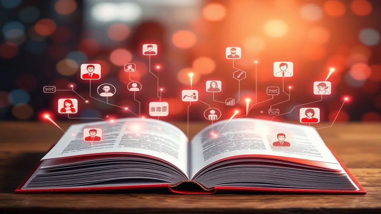 Libro abierto: futuro profesional digital brillante