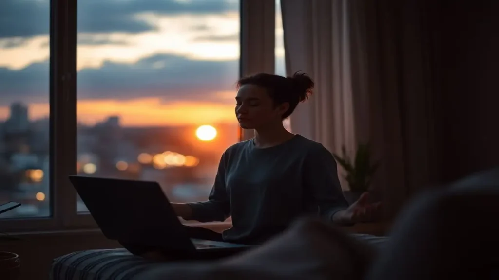 Paz hogareña al atardecer