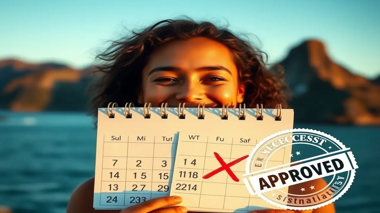 Vacaciones exitosas: fecha aprobada y sonrisas