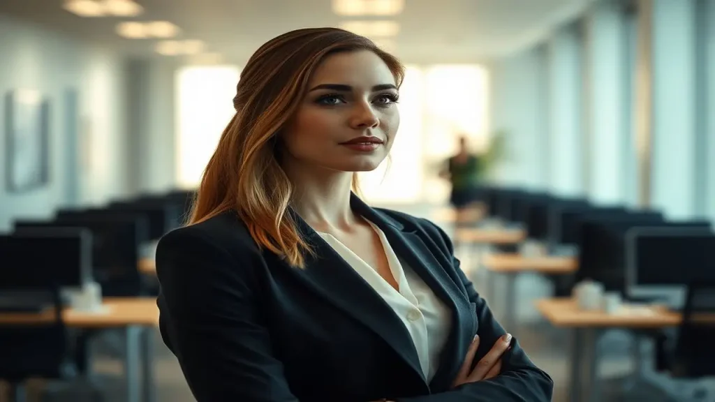Mujer profesional, segura, con futuro brillante