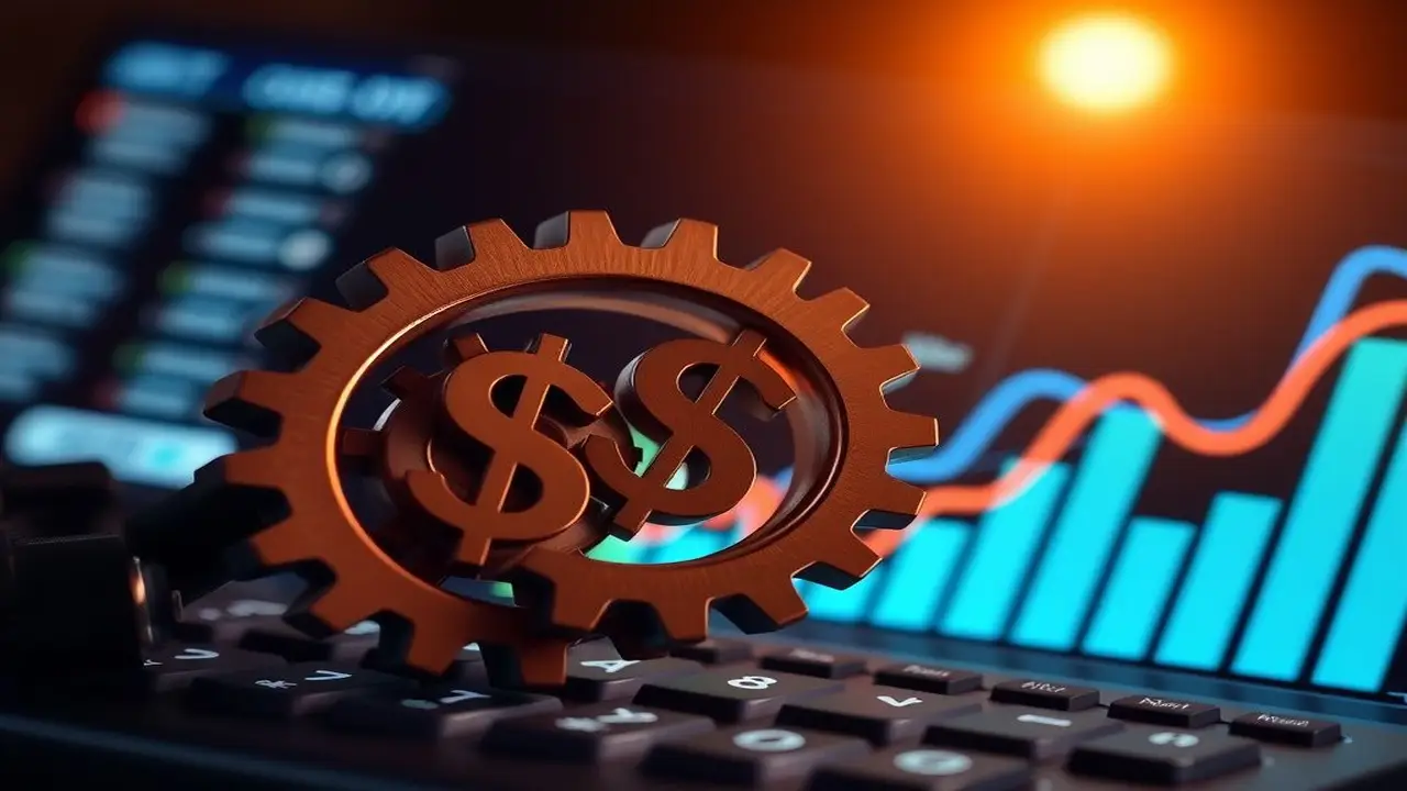 Calculadora, engranajes y crecimiento digital profesional