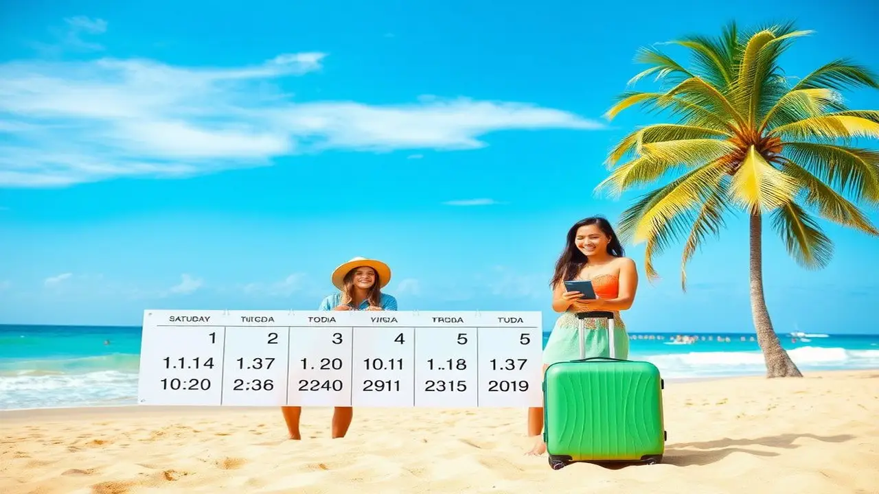 Vacaciones felices: playa mexicana, sol y arena