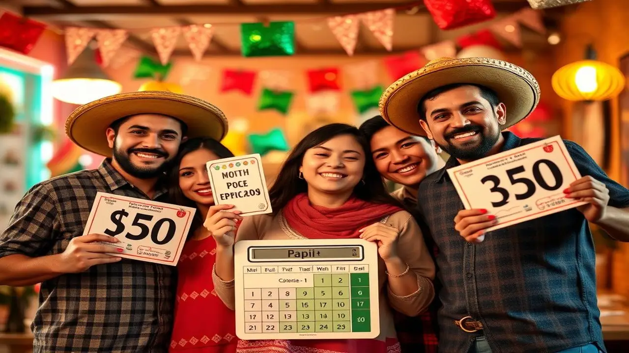 Familia mexicana festeja finanzas festivamente