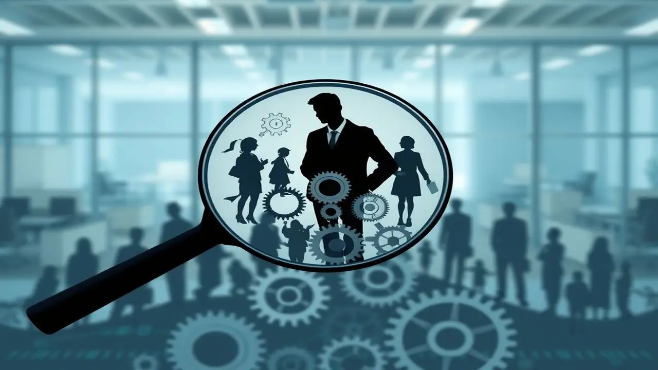 Silueta profesional, tecnología, ruta laboral enfocada