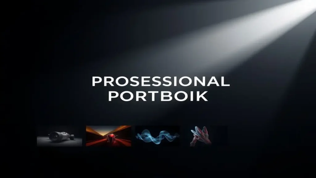Portafolio moderno, diseño elegante, creativo y minimalista